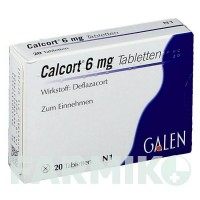 КАЛКОРТ (CALCORT) 6 мг таблетки 20 шт - Дефлазакорт GALENPHARMA
