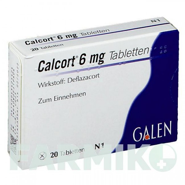 КАЛКОРТ (CALCORT) 6 мг таблетки 20 шт - Дефлазакорт GALENPHARMA