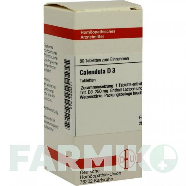КАЛЕНДУЛА (CALENDULA) D 3 таблетки 80 шт - Гомеопатія DHU