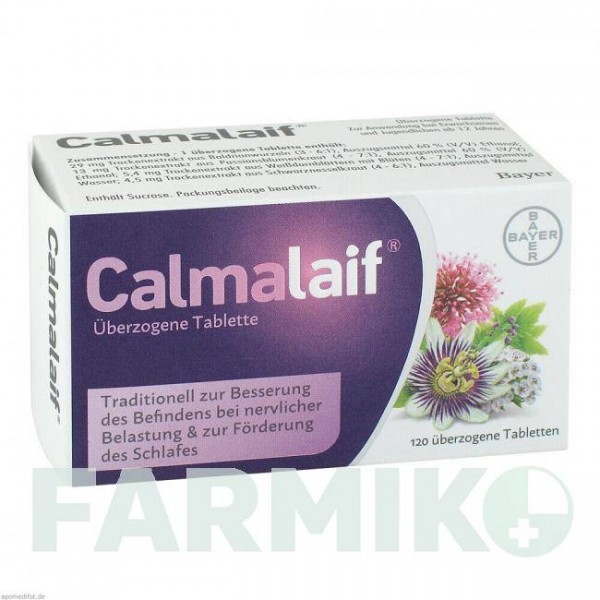 КАЛЬМАЛАЙФ (CALMALAIF) таблетки 120 шт - Активні речовини BAYER