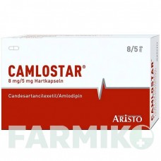 КАМЛОСТАР (CAMLOSTAR) 8 мг/5 мг капсули 98 шт - Кандесартан, Амлодипін ARISTO PHARMA