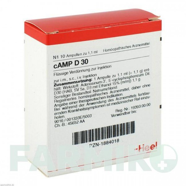 КАМП (CAMP) D 30 ампулы 10 шт - Гомеопатия BIOLOGISCHE HEILMITTEL HEEL