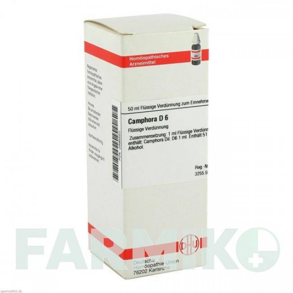 КАМФОРА (CAMPHORA) D 6 розчин 50 мл - Гомеопатія DHU