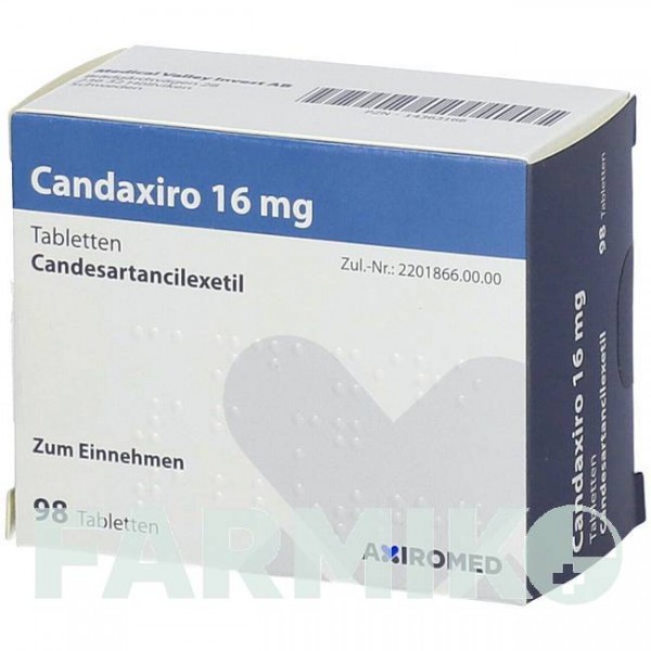 КАНДАКСИРО (CANDAXIRO) 16 мг таблетки 28 шт - Кандесартан MEDICAL VALLEY INVEST