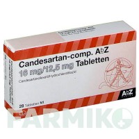 КАНДЕСАРТАН (CANDESARTAN) 16 мг/12,5 мг таблетки 28 шт - Кандесартан, Гідрохлоротіазид ABZ PHARMA