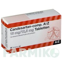 КАНДЕСАРТАН (CANDESARTAN) 16 мг/12,5 мг таблетки 56 шт - Кандесартан, Гідрохлоротіазид ABZ PHARMA