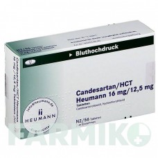 КАНДЕСАРТАН (CANDESARTAN) 16 мг/12,5 мг таблетки 56 шт - Кандесартан, Гидрохлоротиазид HEUMANN PHARMA