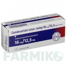КАНДЕСАРТАН (CANDESARTAN) 16 мг/12,5 мг таблетки 56 шт - Кандесартан, Гидрохлоротиазид HEXAL