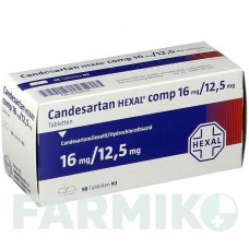 КАНДЕСАРТАН (CANDESARTAN) 16 мг/12,5 мг таблетки 98 шт - Кандесартан, Гидрохлоротиазид HEXAL