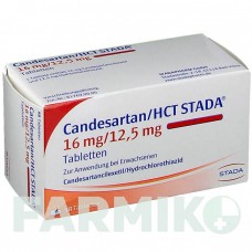 КАНДЕСАРТАН (CANDESARTAN) 16 мг/12,5 мг таблетки 98 шт - Кандесартан, Гідрохлоротіазид STADAPHARM
