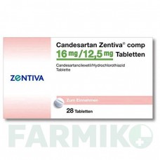 КАНДЕСАРТАН (CANDESARTAN) 16 мг/12,5 мг таблетки 28 шт - Кандесартан, Гидрохлоротиазид ZENTIVA