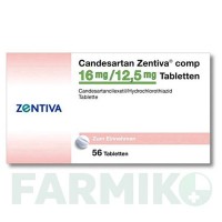 КАНДЕСАРТАН (CANDESARTAN) 16 мг/12,5 мг таблетки 56 шт - Кандесартан, Гидрохлоротиазид ZENTIVA