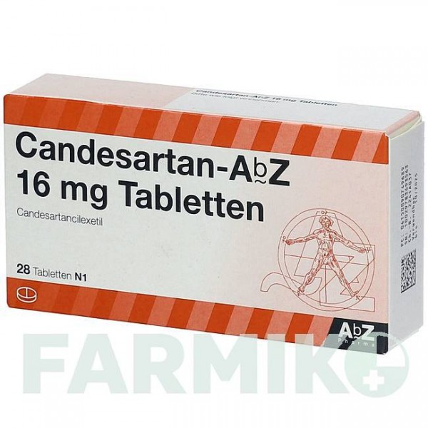 КАНДЕСАРТАН (CANDESARTAN) 16 мг таблетки 28 шт - Кандесартан ABZ PHARMA