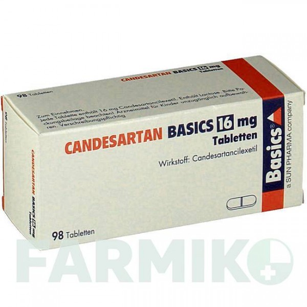 КАНДЕСАРТАН (CANDESARTAN) 16 мг таблетки 98 шт - Кандесартан BASICS