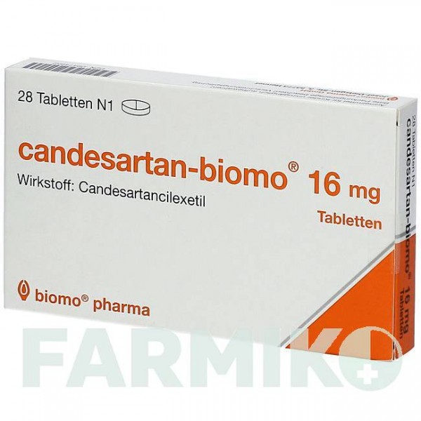 КАНДЕСАРТАН (CANDESARTAN) 16 мг таблетки 28 шт - Кандесартан BIOMO PHARMA