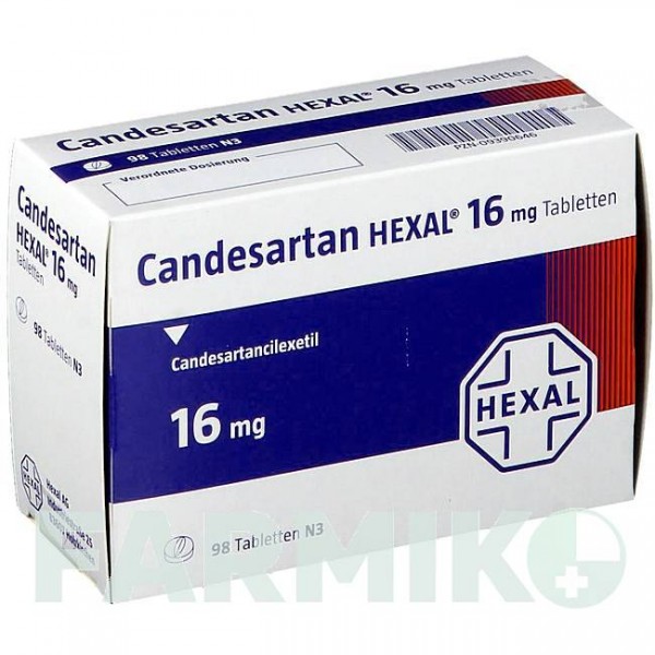 КАНДЕСАРТАН (CANDESARTAN) 16 мг таблетки 98 шт - Кандесартан HEXAL