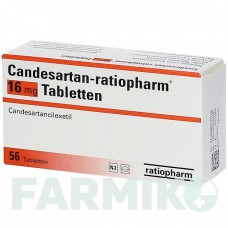 КАНДЕСАРТАН (CANDESARTAN) 16 мг таблетки 56 шт - Кандесартан RATIOPHARM