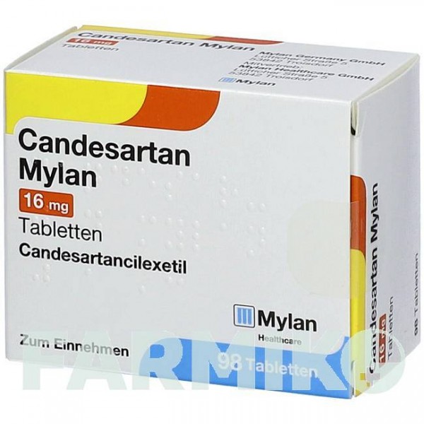 КАНДЕСАРТАН (CANDESARTAN) 16 мг таблетки 98 шт - Кандесартан VIATRIS