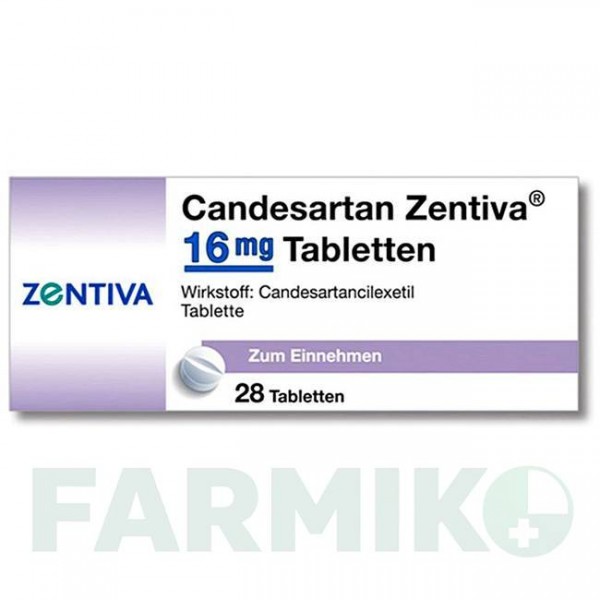 КАНДЕСАРТАН (CANDESARTAN) 16 мг таблетки 28 шт - Кандесартан ZENTIVA