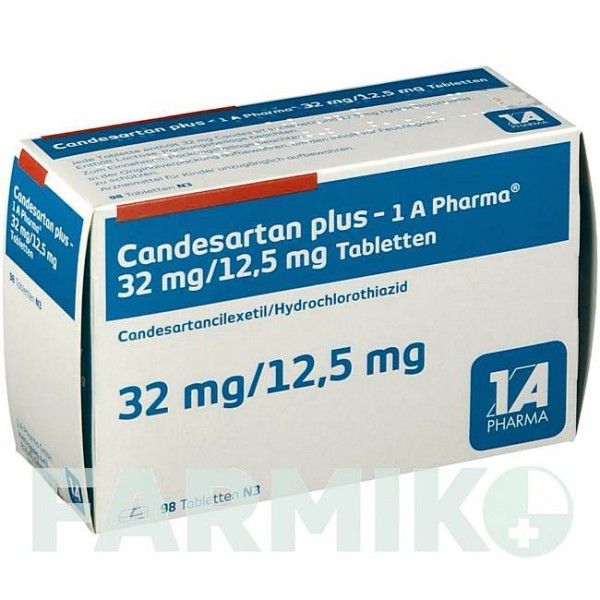 КАНДЕСАРТАН (CANDESARTAN) 32 мг/12,5 мг таблетки 98 шт - Кандесартан, Гидрохлоротиазид 1 A PHARMA