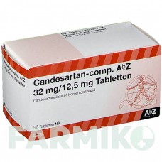 КАНДЕСАРТАН (CANDESARTAN) 32 мг/12,5 мг таблетки 98 шт - Кандесартан, Гидрохлоротиазид ABZ PHARMA