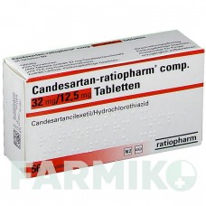 КАНДЕСАРТАН (CANDESARTAN) 32 мг/12,5 мг таблетки 56 шт - Кандесартан, Гідрохлоротіазид RATIOPHARM