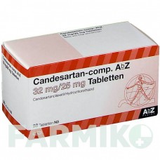 КАНДЕСАРТАН (CANDESARTAN) 32 мг/25 мг таблетки 98 шт - Кандесартан, Гідрохлоротіазид ABZ PHARMA