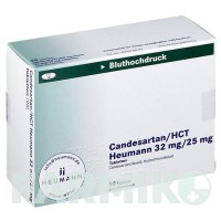 КАНДЕСАРТАН (CANDESARTAN) 32 мг/25 мг таблетки 98 шт - Кандесартан, Гидрохлоротиазид HEUMANN PHARMA