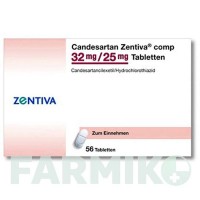 КАНДЕСАРТАН (CANDESARTAN) 32 мг/25 мг таблетки 56 шт - Кандесартан, Гідрохлоротіазид ZENTIVA
