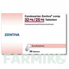 КАНДЕСАРТАН (CANDESARTAN) 32 мг/25 мг таблетки 56 шт - Кандесартан, Гідрохлоротіазид ZENTIVA