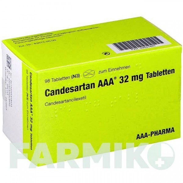 КАНДЕСАРТАН (CANDESARTAN) 32 мг таблетки 98 шт - Кандесартан AAA - PHARMA