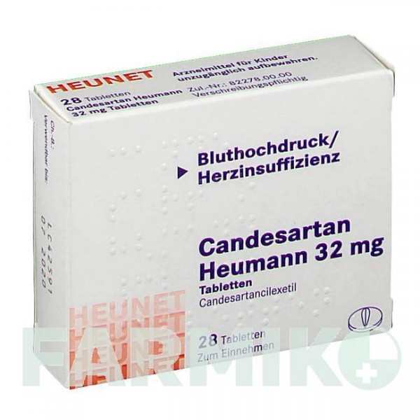 КАНДЕСАРТАН (CANDESARTAN) 32 мг таблетки 28 шт - Кандесартан HEUNET PHARMA