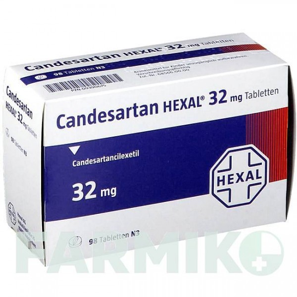 КАНДЕСАРТАН (CANDESARTAN) 32 мг таблетки 98 шт - Кандесартан HEXAL