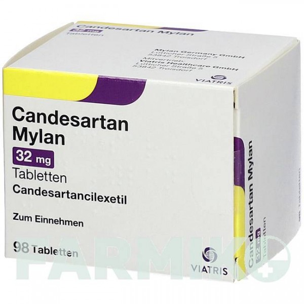 КАНДЕСАРТАН (CANDESARTAN) 32 мг таблетки 98 шт - Кандесартан VIATRIS