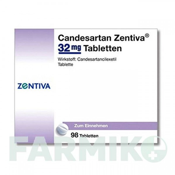 КАНДЕСАРТАН (CANDESARTAN) 32 мг таблетки 98 шт - Кандесартан ZENTIVA