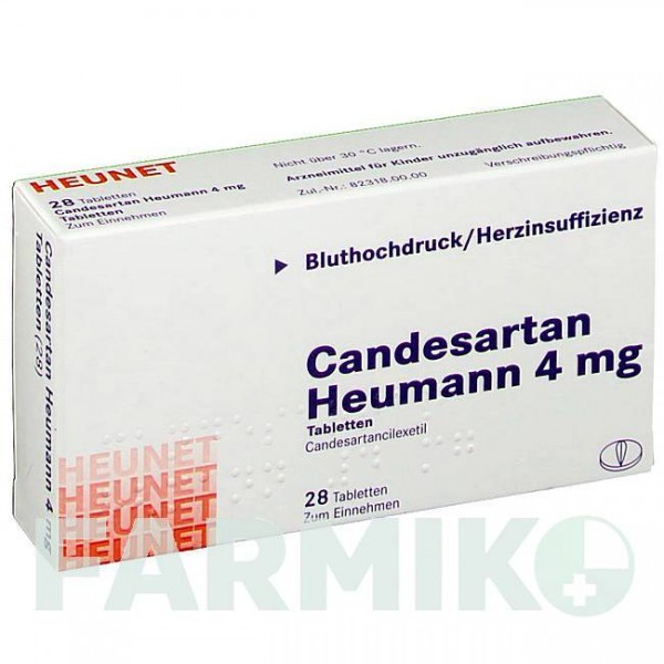 КАНДЕСАРТАН (CANDESARTAN) 4 мг таблетки 28 шт - Кандесартан HEUNET PHARMA