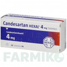 КАНДЕСАРТАН (CANDESARTAN) 4 мг таблетки 28 шт - Кандесартан HEXAL