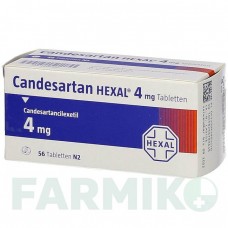 КАНДЕСАРТАН (CANDESARTAN) 4 мг таблетки 56 шт - Кандесартан HEXAL