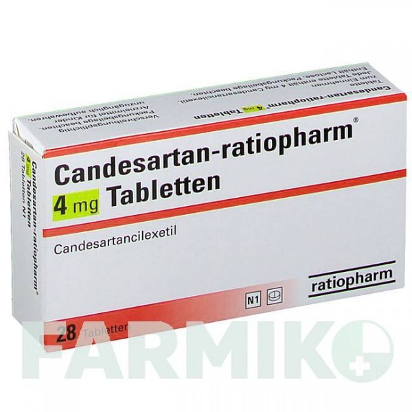КАНДЕСАРТАН (CANDESARTAN) 4 мг таблетки 28 шт - Кандесартан RATIOPHARM