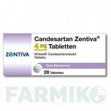 КАНДЕСАРТАН (CANDESARTAN) 4 мг таблетки 28 шт - Кандесартан ZENTIVA