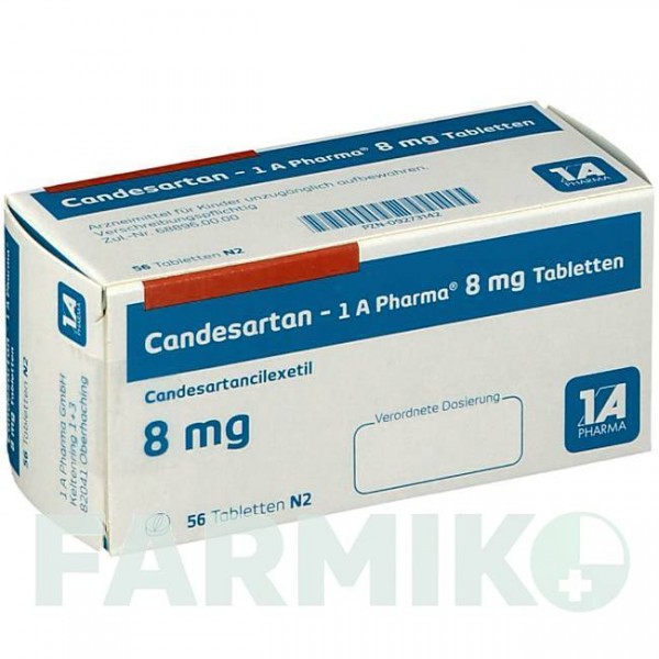 КАНДЕСАРТАН (CANDESARTAN) 8 мг таблетки 56 шт - Кандесартан 1 A PHARMA