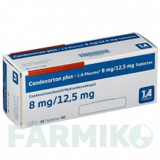 КАНДЕСАРТАН (CANDESARTAN) 8 мг/12,5 мг таблетки 56 шт - Кандесартан, Гідрохлоротіазид 1 A PHARMA