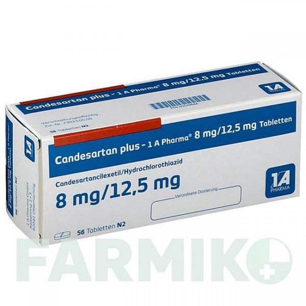 КАНДЕСАРТАН (CANDESARTAN) 8 мг/12,5 мг таблетки 56 шт - Кандесартан, Гидрохлоротиазид 1 A PHARMA