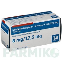 КАНДЕСАРТАН (CANDESARTAN) 8 мг/12,5 мг таблетки 98 шт - Кандесартан, Гидрохлоротиазид 1 A PHARMA