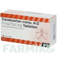 КАНДЕСАРТАН (CANDESARTAN) 8 мг/12,5 мг таблетки 56 шт - Кандесартан, Гідрохлоротіазид ABZ PHARMA