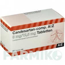 КАНДЕСАРТАН (CANDESARTAN) 8 мг/12,5 мг таблетки 98 шт - Кандесартан, Гідрохлоротіазид ABZ PHARMA