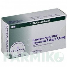 КАНДЕСАРТАН (CANDESARTAN) 8 мг/12,5 мг таблетки 98 шт - Кандесартан, Гидрохлоротиазид HEUMANN PHARMA