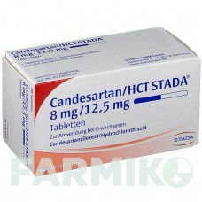 КАНДЕСАРТАН (CANDESARTAN) 8 мг/12,5 мг таблетки 98 шт - Кандесартан, Гідрохлоротіазид STADAPHARM