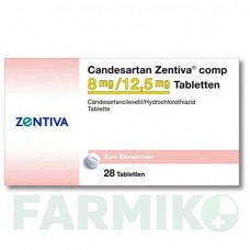 КАНДЕСАРТАН (CANDESARTAN) 8 мг/12,5 мг таблетки 28 шт - Кандесартан, Гідрохлоротіазид ZENTIVA