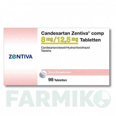 КАНДЕСАРТАН (CANDESARTAN) 8 мг/12,5 мг таблетки 98 шт - Кандесартан, Гідрохлоротіазид ZENTIVA